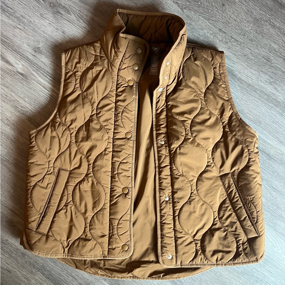 Lou & Grey Brown Quilted Vest